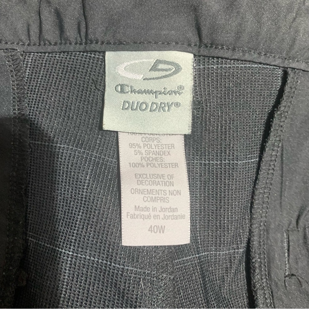 Champion Mens Duo Dry Flat Front Golf Shorts Black Windowpane Plaid Size 40W - Picture 6 of 6